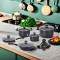 Aluminum Nonstick Cookware Set Eleven Piece Black Color with Double Ear Handles for Home Cooking Manufacturers, Suppliers in Delhi