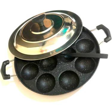 Aluminum Stainless Steel Appam Patra with Elegant Modern Design and Included Lid Manufacturers, Suppliers in Delhi