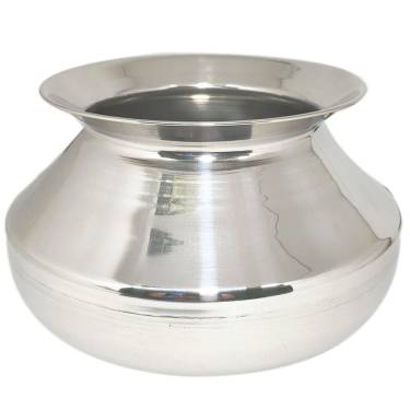 Authentic Stainless Steel Handi Silver Polished Pot for Traditional Indian Cooking and Food Preservation Manufacturers, Suppliers in Delhi