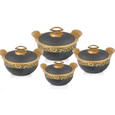 BPA-Free Printed Plastic Hot Pot Set – 4 Pieces Home & Kitchen Essential Manufacturers, Suppliers in Delhi