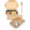 Beige Rectangular Plastic Shape Lunch Box Leakproof, Microwave and Freezer Safe, Eco-Friendly Design Manufacturers, Suppliers in Delhi