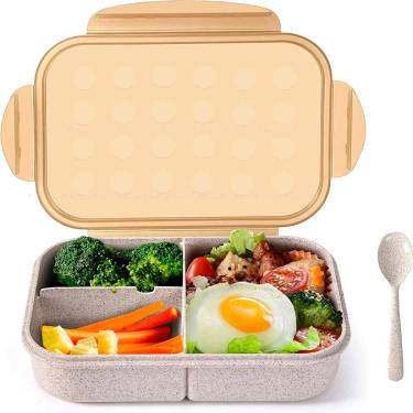 Beige Rectangular Plastic Shape Lunch Box Leakproof, Microwave and Freezer Safe, Eco-Friendly Design Manufacturers, Suppliers in Delhi