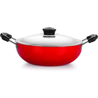 Best Red Non Stick Kadhai – Easy to Clean Even Heat Distribution Stainless Steel Handle Manufacturers, Suppliers in Delhi