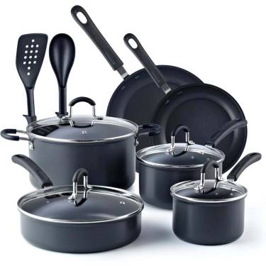 Black Aluminum Non-Stick Cookware Set with Tempered Glass Lids and Dishwasher Safe Design Manufacturers, Suppliers in Delhi
