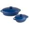 Blue Stoneware Casserole – Round Polished Finish Oven & Microwave Safe with Glass Lid Manufacturers, Suppliers in Delhi