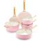Blush Pink High-Quality Hard Anodized Cookware Nonstick Set, PFAS-Free, Gas and Electric Stovetop Ready Manufacturers, Suppliers in Delhi