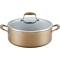 Bronze Hard Anodized Non Stick Stock Pot Durable SureGrip Handles, Induction Manufacturers, Suppliers in Delhi