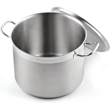 Brushed Stainless Steel Stock Pot Dishwasher Safe, Induction Compatible, Durable Riveted Handles Manufacturers, Suppliers in Delhi