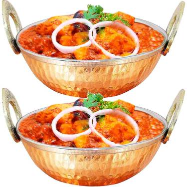 Cast Iron Copper Non Stick Kadhai with Long Lasting Brown Coating and Easy to Clean Dishwasher Safe Manufacturers, Suppliers in Delhi
