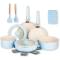 Cream Blue Ceramic Kitchen Cookware Set with Detachable Handles and Tempered Glass Manufacturers, Suppliers in Ajmer
