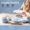Cream Blue Ceramic Kitchen Cookware Set with Detachable Handles and Tempered Glass Manufacturers, Suppliers in Ajmer