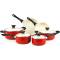 Dishwasher-Safe Red Aluminum Non Stick Cookware Set – Even Heating and Long-Lasting Performance Manufacturers, Suppliers in Delhi