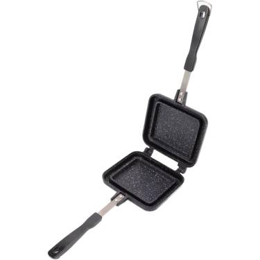 Double-Sided Flip Frying Pan Black Stainless Steel, Nonstick Coating, Gas Stovetop Compatible Manufacturers, Suppliers in Delhi