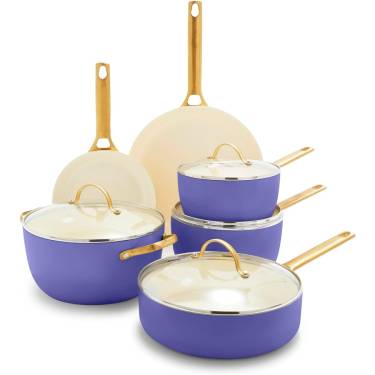 Durable and Stylish Periwinkle Hard Anodized Cookware Set PFAS-Free Non stick, Gas Compatible, Stainless Steel Handles Manufacturers, Suppliers in Delhi
