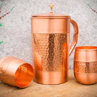 Elegant Copper Jug Set – Organic & Durable with Traditional Finish Manufacturers, Suppliers in Delhi