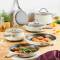 Elegant Cream Hard Anodized Cookware Set Oven Safe, Non-Stick, Gas and Electric Stovetop Compatible Manufacturers, Suppliers in Delhi