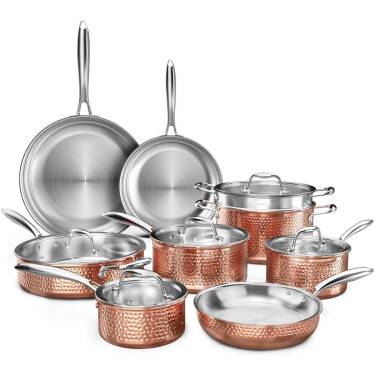 Elegant Rose Gold Stainless Steel Cookware with Durable Handles and Multi-Stove Compatibility Manufacturers, Suppliers in Delhi