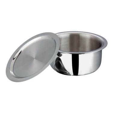 Elegant Stainless Steel Cooking Tope Round Flat Base, Mirror Finish, Sturdy and Heat Resistant for All Cooktops Manufacturers, Suppliers in Delhi
