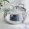 Elegant Stainless Steel Handi Polished Silver Pot with Sturdy Steel Handles and Lid, Perfect for Gas Manufacturers, Suppliers in Delhi