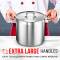 Extra-Large Stainless Steel Stock Pot Built for Stocks, Soups and Seafood Boils with Heavy-Duty Riveted Handles Manufacturers, Suppliers in Delhi
