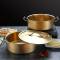 Golden Stainless Steel Hot Pot with Polished Dual-Sided Design Multipurpose Cookware for Gas Manufacturers, Suppliers in Delhi