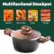 Granite-Coated Non Stick Aluminum Stock Pot Black Brown Finish, Oven Safe, Ideal for Everyday Cooking Manufacturers, Suppliers in Delhi