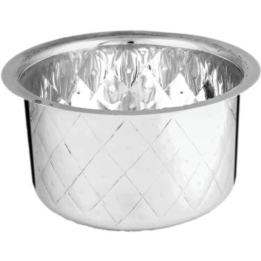 Hammered Stainless Steel Tope Elegant Silver Cooking Pot, No Lid, Multipurpose Use, Easy to Clean Manufacturers, Suppliers in Delhi