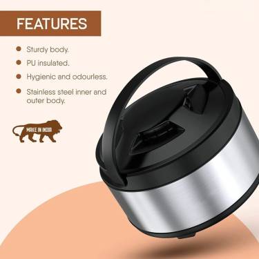Large Stainless Steel Thermal Casserole – 2500 ml Perfect for Serving Manufacturers, Suppliers in Delhi