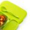 Leakproof Green Plastic Lunch Box Dual-Compartment, Secure Lid, Includes Spoon and Detachable Container Manufacturers, Suppliers in Delhi