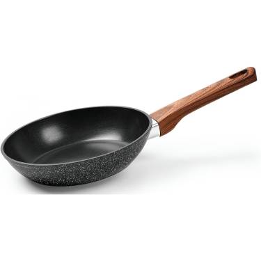 Lightweight and Durable Non-Stick Frying Pan – Black Aluminum with Wooden Handle for Easy Grip Manufacturers, Suppliers in Delhi