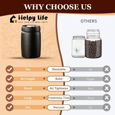 Matte Black Coffee Canister – 1200ml Airtight Vacuum Seal Storage Manufacturers, Suppliers in Delhi
