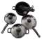 Metal Cookware Set Modern Design Black Color with Glass Covers Made in India Manufacturers, Suppliers in Ajmer