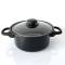 Metal Cookware Set Modern Design Black Color with Glass Covers Made in India Manufacturers, Suppliers in Ajmer
