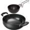 Modern Black Non Stick Kadhai Hard Anodized Aluminum Gas Stovetop Safe Dishwasher Manufacturers, Suppliers in Delhi