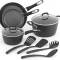 Modern Black Nonstick Aluminum Cookware Set Oven and Induction Safe, Easy-Clean Dishwasher Friendly Manufacturers, Suppliers in Delhi