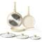 Modern Cream White Non Stick Cookware Set with Even Heat Distribution and Scratch-Resistant Coating Manufacturers, Suppliers in Delhi