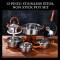 Modern Design Nonstick Cookware Set Stainless Steel Metal Sustainable and Stocked Manufacturers, Suppliers in Delhi