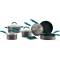 Modern Hard Anodized Cookware Set Collection with Teal Handles, Nonstick, Gas and Electric Stovetop Ready Manufacturers, Suppliers in Delhi