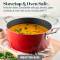 Modern Red Non Stick Aluminum Stock Pot Granite Stone Diamond Coated, Stovetop Compatible, Oven Safe Manufacturers, Suppliers in Delhi