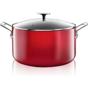 Modern Red Non Stick Aluminum Stock Pot Granite Stone Diamond Coated, Stovetop Compatible, Oven Safe Manufacturers, Suppliers in Delhi