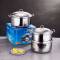 Modern Silver Metal Kitchen Cookware with Stainless Steel Covers and Handles Manufacturers, Suppliers in Delhi