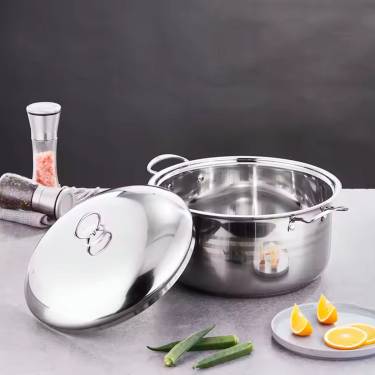 Modern Silver Metal Kitchen Cookware with Stainless Steel Covers and Handles Manufacturers, Suppliers in Delhi