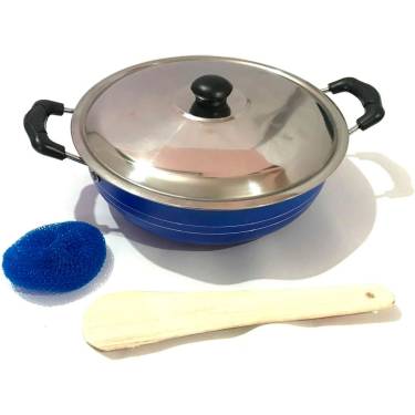Multipurpose Non Stick Kadhai – Ergonomic Design with Durable Glass Lid Elegant Blue Finish Manufacturers, Suppliers in Delhi
