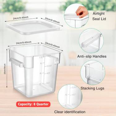 Multipurpose Square Food Storage Box – 8 Qt Flip-Top & Dishwasher Safe Manufacturers, Suppliers in Delhi