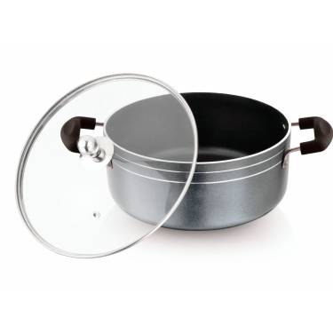 Non-Stick Aluminium Casserole – Black Round Heat-Resistant Handles Manufacturers, Suppliers in Sonipat