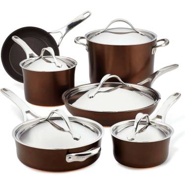 Non-Stick Hard Anodized Cookware Set Dual Riveted Stainless Steel Handles, Sable Finish Manufacturers, Suppliers in Delhi