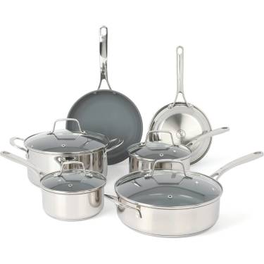 Non-Stick Stainless Steel Cookware with Durable Ceramic Coating and Heat-Resistant Handles Manufacturers, Suppliers in Delhi