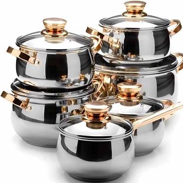 Nonstick Cookware Set with Glass Pot Covers and Stainless Steel Handles Sustainable Design Manufacturers, Suppliers in Ajmer
