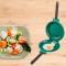 Nonstick Green Ceramic Double Frying Pan Durable Iron Construction, Gas Stove Safe, Stylish Design Manufacturers, Suppliers in Delhi