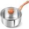 Oven-Safe Stainless Steel Saucepan, Brushed Ceramic Coating, Induction and Stovetop Ready Manufacturers, Suppliers in Delhi